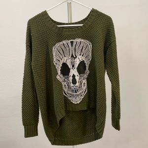 Skull High Low Sweater